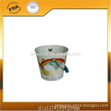 Big Zinc plated Bucket with Metal Handle